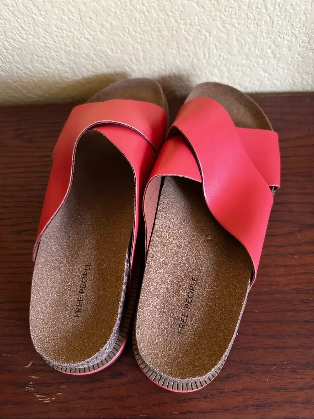 Free People papaya sidelines footbed sandal